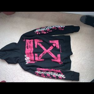 OFF-WHITE Diag Stencil Hoodie Black/Multicolor